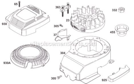 Page G Diagram and Parts List for 12A800 0100, 0413, 0414, 0508, 0511, 0512, 0513, 0514, 0600, 0611, 061 Briggs and Stratton Engine